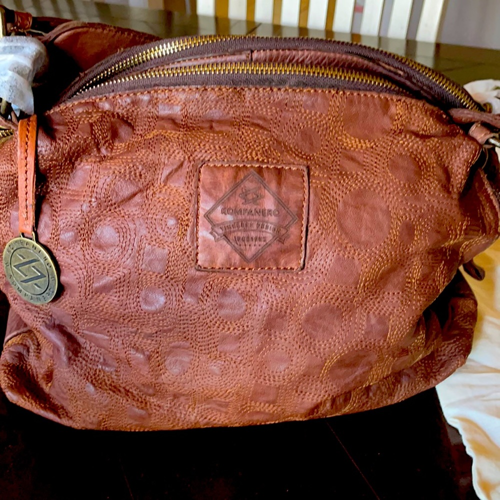 Kompanero genuine leather handbag. NEW! Sustainable luxury West Bengal brand.